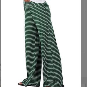 Boxercraft Margo Green Striped Lounge Pants, L